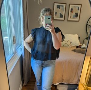 Anthropologie Sheer Blouse